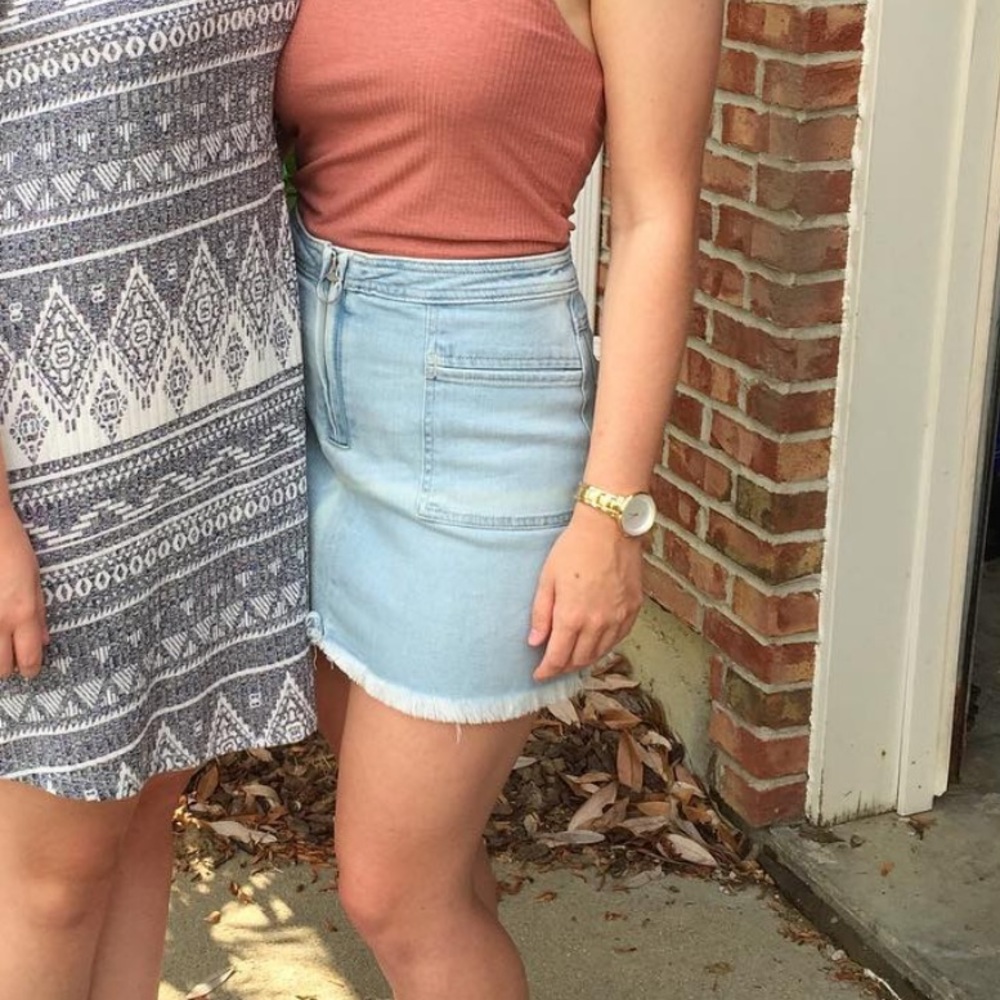 Light Wash Jean Skirt